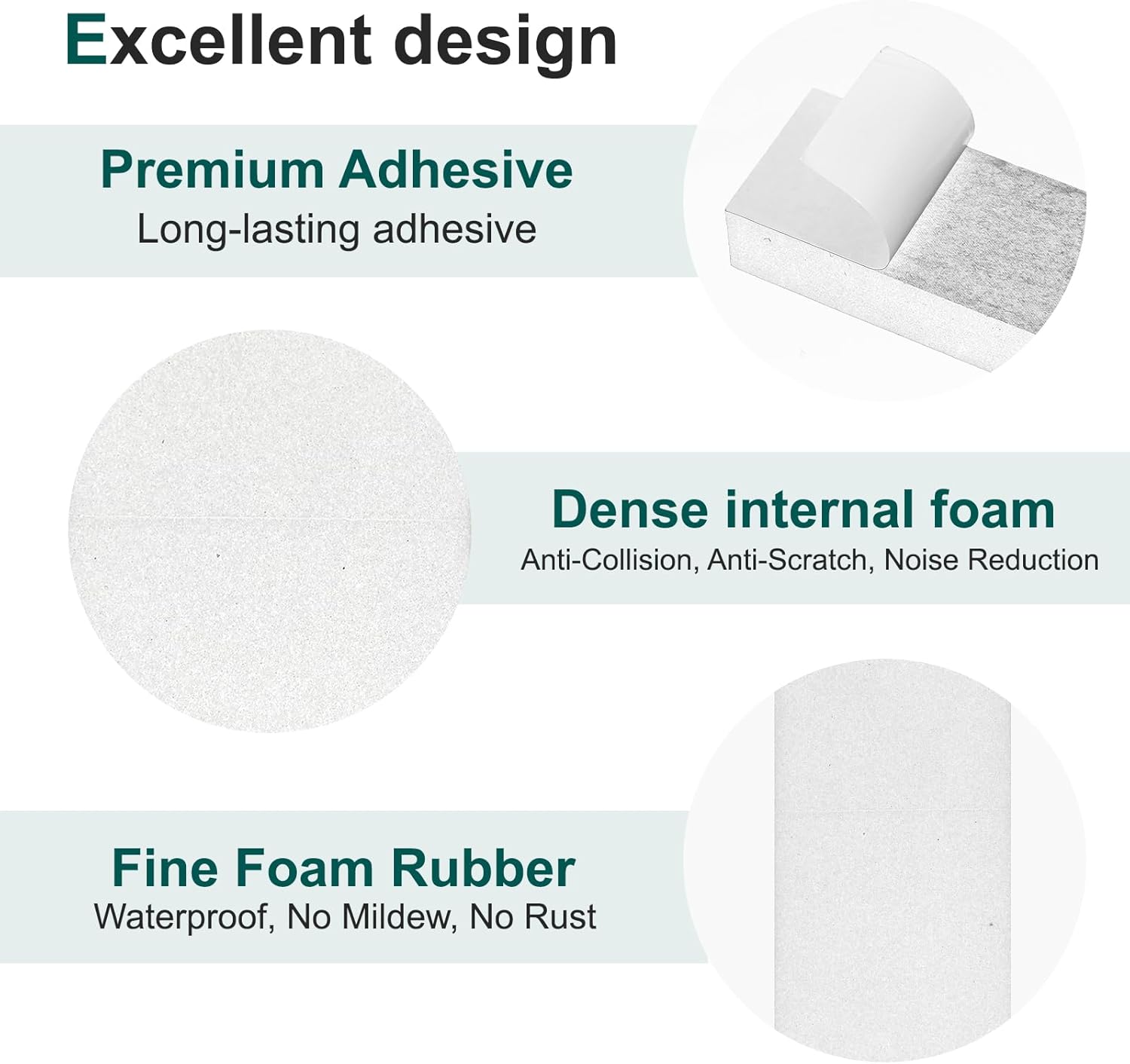 18PCS Wall Protector from Furniture, Headboard Stoppers for Wall, EVA Foam Headboard Bumpers 8PCS (20mm Thick) + 10PCS (3mm Thick) Anti-Shake Bumper for Bed Frame Any Furniture - White