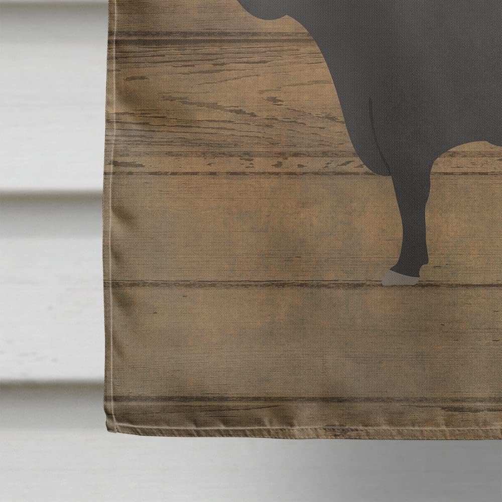 Caroline's Treasures CK6772CHF Black Angus Cow Welcome House Flag Large Porch Sleeve Pole Decorative Outside Yard Banner Artwork Wall Hanging, Polyester, House Size, Multicolor