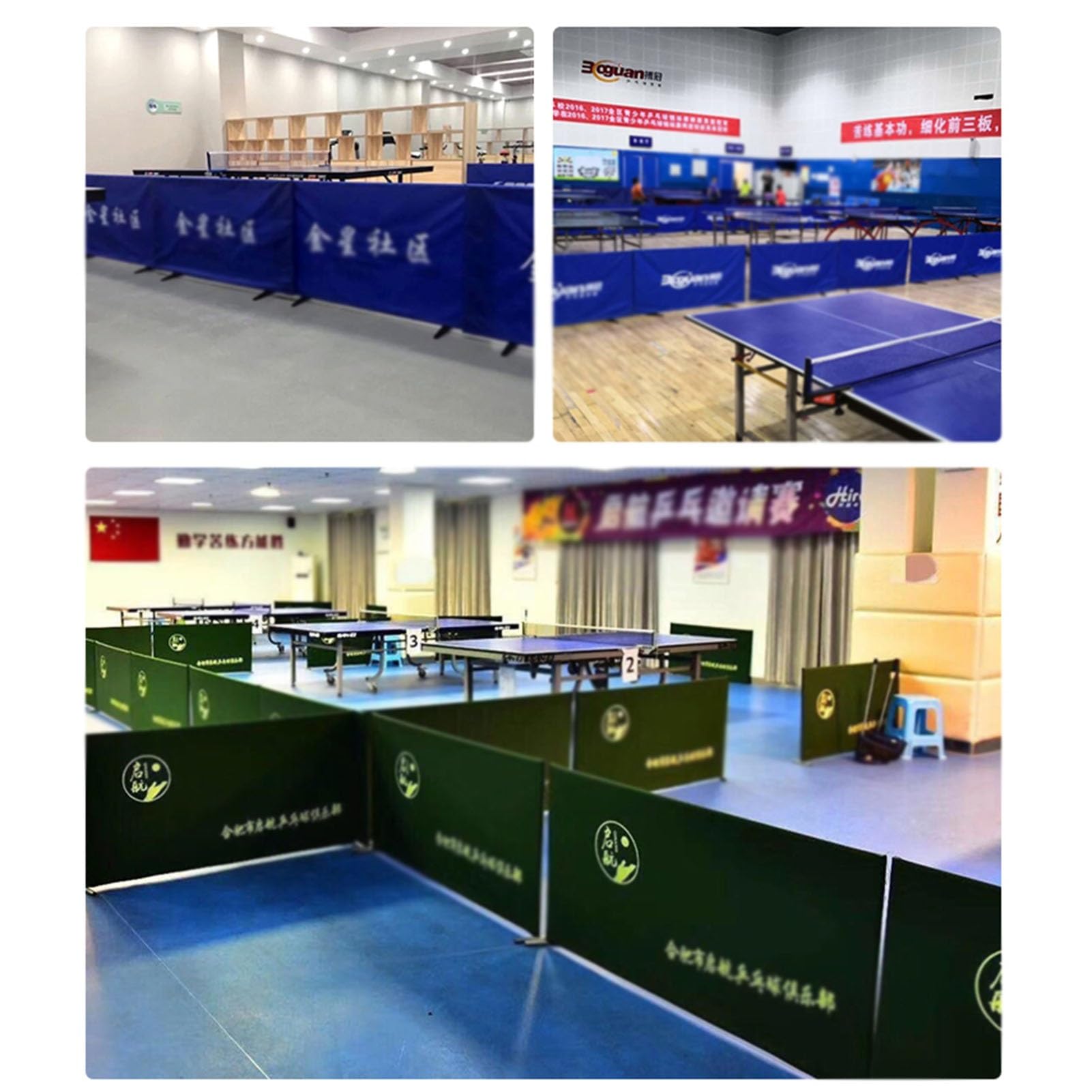Barrière de tennis de table portable pliable pour club et auto-entraînement