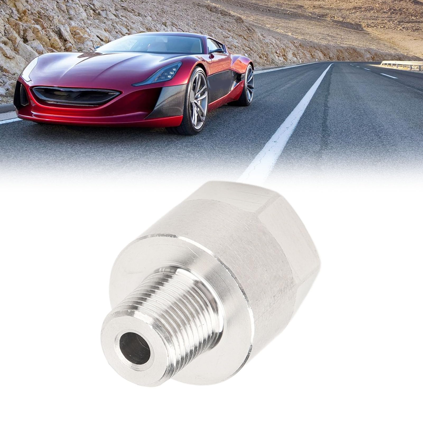 M10 x 1,0 adattatore per misuratore femmina, adattatore manometro olio NPT da 1/8 pollici maschio a M10 x 1,0 femmina per olio carburante pressione acqua misuratore di temperatura da rimuovere
