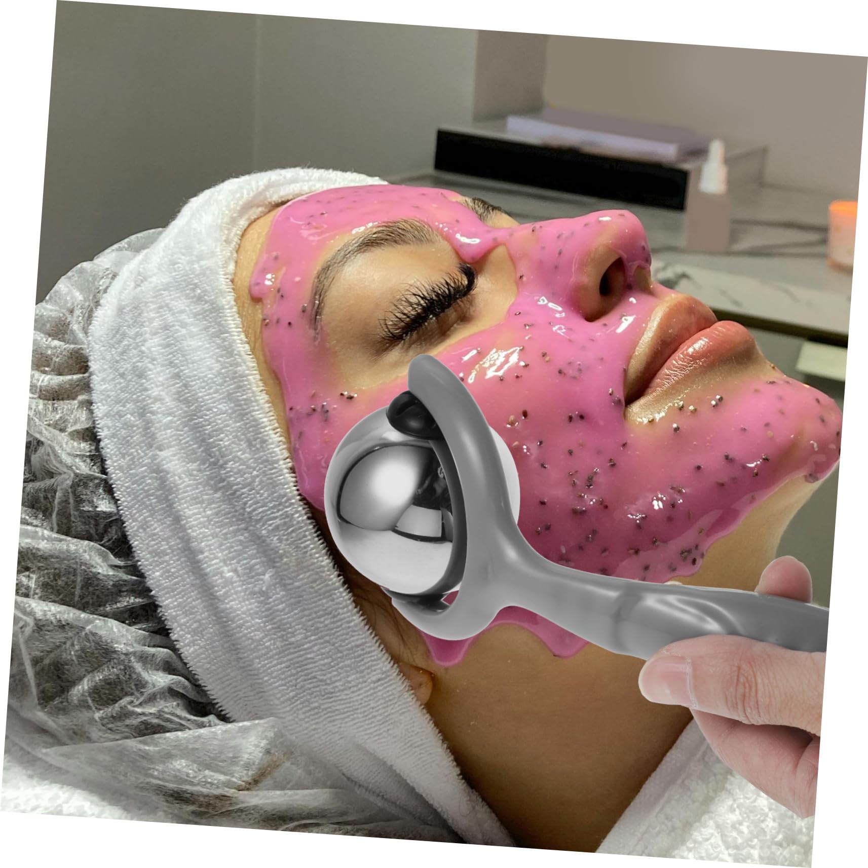 3 Stück Gesichts-Guasha-Tool Roller-Gesichtsmassagegerät Guasha-Roller für das Gesicht gesichtsmassagegerät aus metall Gesichts-Guasha-Schabewerkzeug Nur Grey
