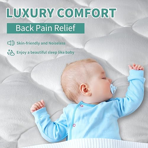 Miniatura 2 de Ivellow Cubrecolchón acolchado King para dolor de espalda, extra grueso, de terciopelo afelpado, para cama tamaño King, funda de colchón ultrasuave