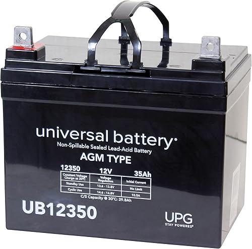 Strongway - Batería para césped y jardín (12 V, 35 Ah, sellado de plomo ácido