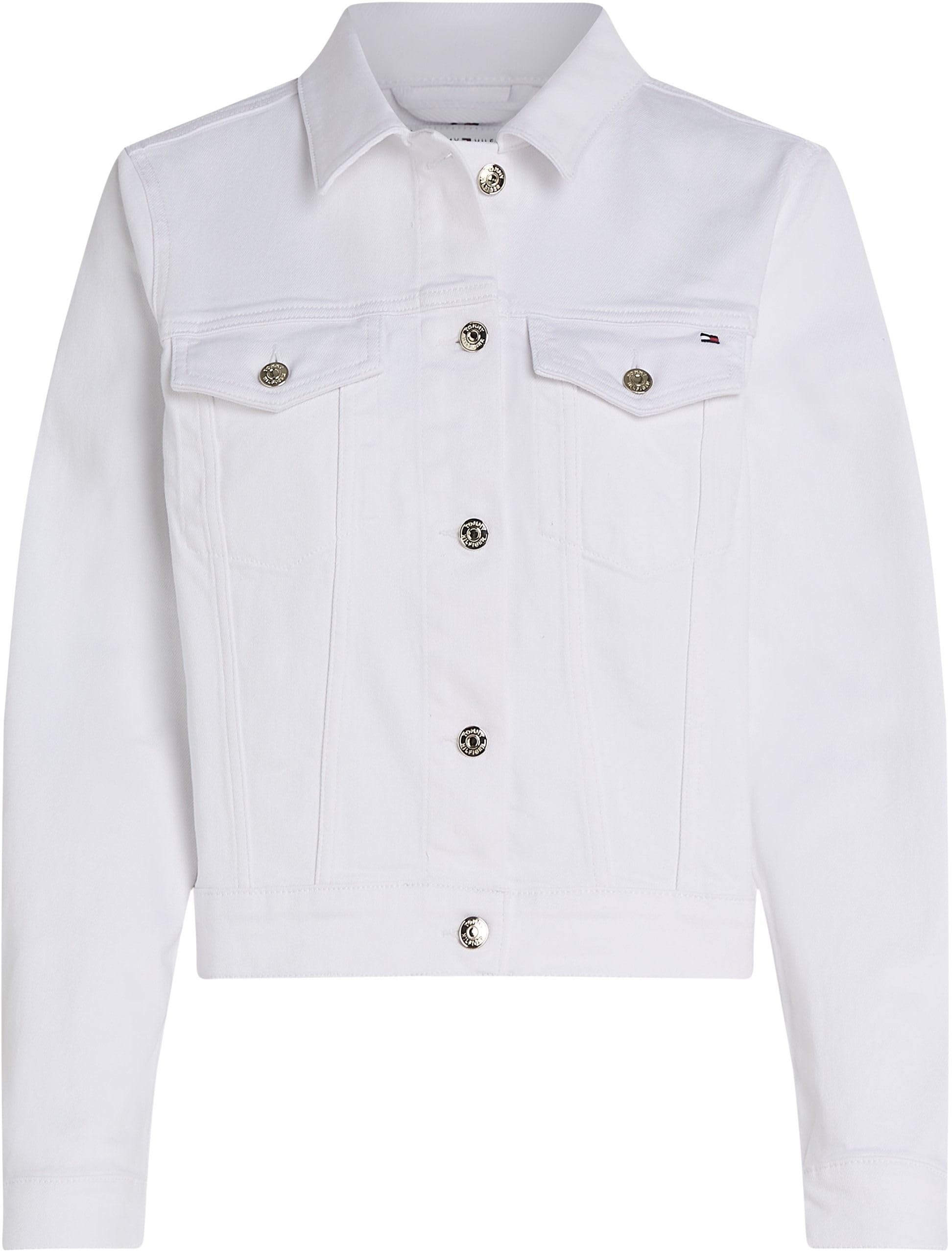 Tommy Hilfiger DNM SLIM KURTKA BIAŁA WW0WW44374 Kobiety Dnm Slim Jacket White Ww0ww44374