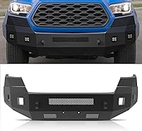Vista 13 de Parachoques delantero resistente compatible con Toyota Tacoma 2016 2017 2018 2019 2020 2021 2022 2023. Parachoques delantero con espacio