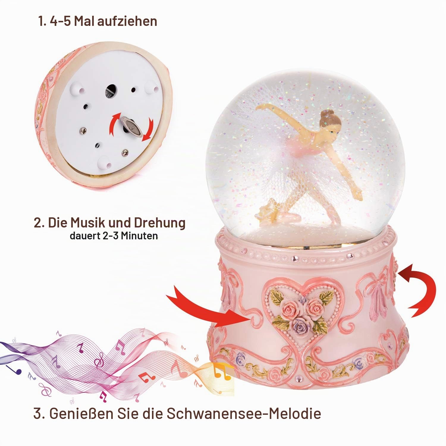 Ballerina Schneekugel Schneekugel für Frau, Tochter, Oma und Oma (Schwanensee)