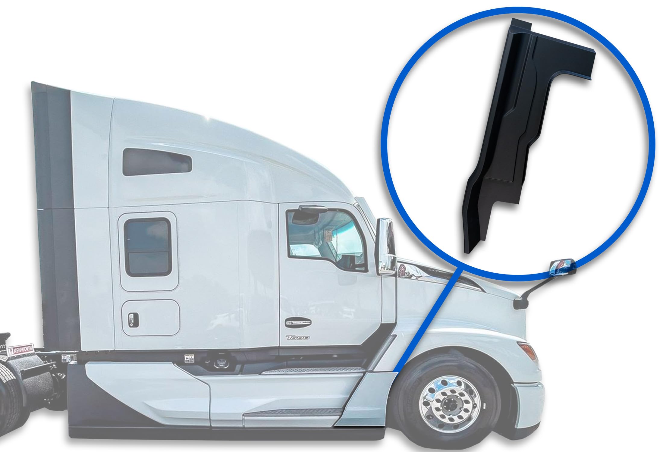 ka  WESTV Kenworth T680 Next Gen 2022+ Hood Side Fender Vent Right