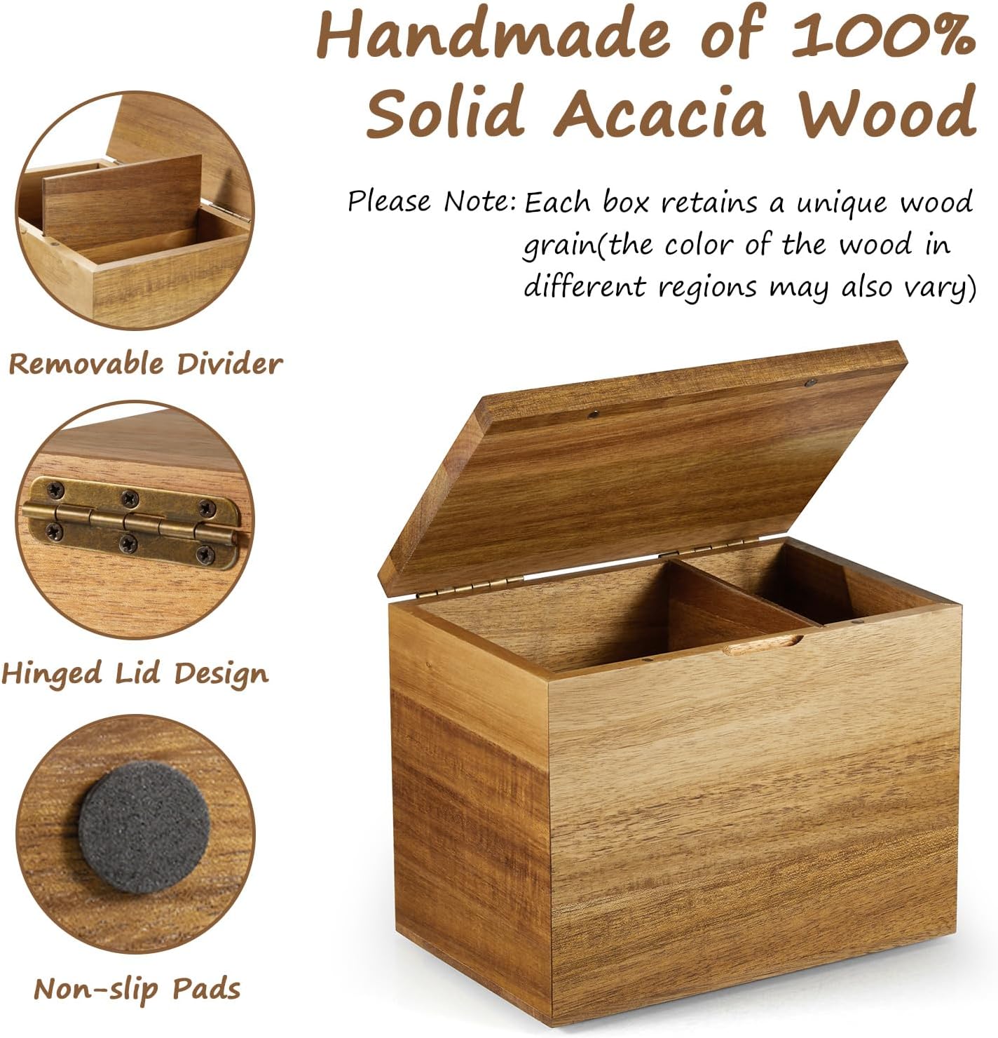 Tampon Holder for Bathroom Decor Acacia & Egg Basket,Wooden Egg Basket for Gathering Fresh Eggs