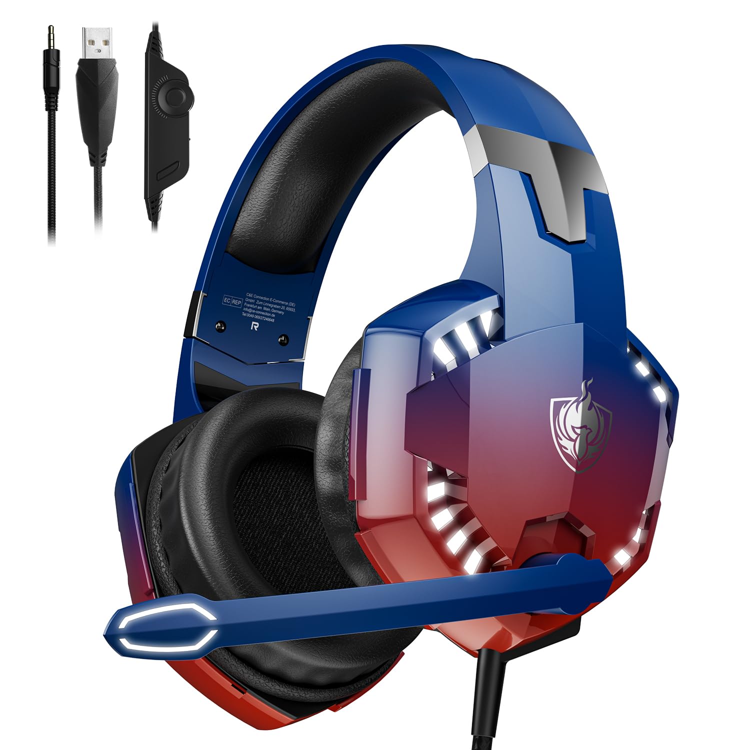 PHOINIKAS Gaming Headset for PC, PS4, PS5, Xbox, 7.1 Stereo Gaming Headphone