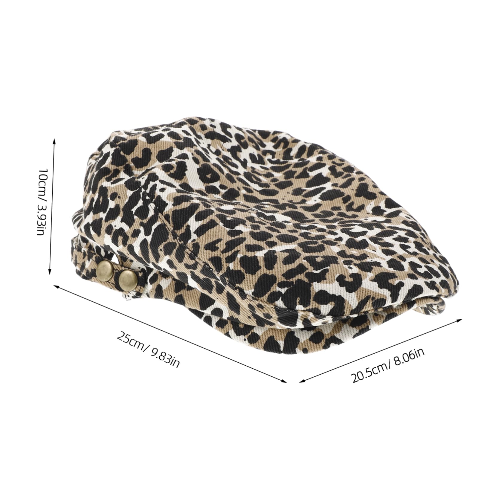 NIYANGLE Fashionable Beret Hat Women's Dance Disco Beret Leopard Print Versatile Style