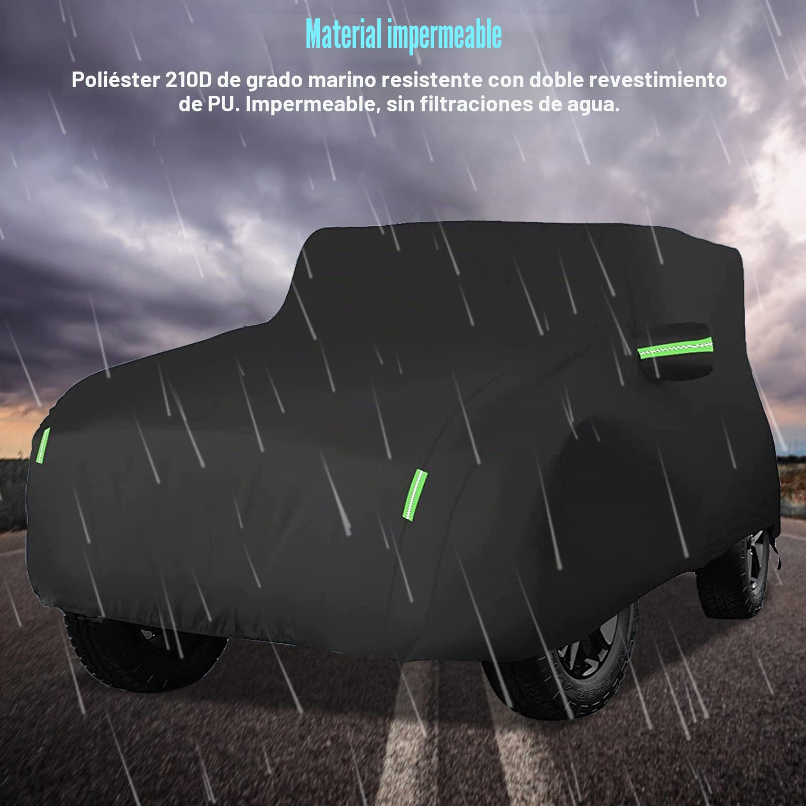 Funda Coche, Cubierta de Coche Impermeable Compatible con Jeep 2 Puertas