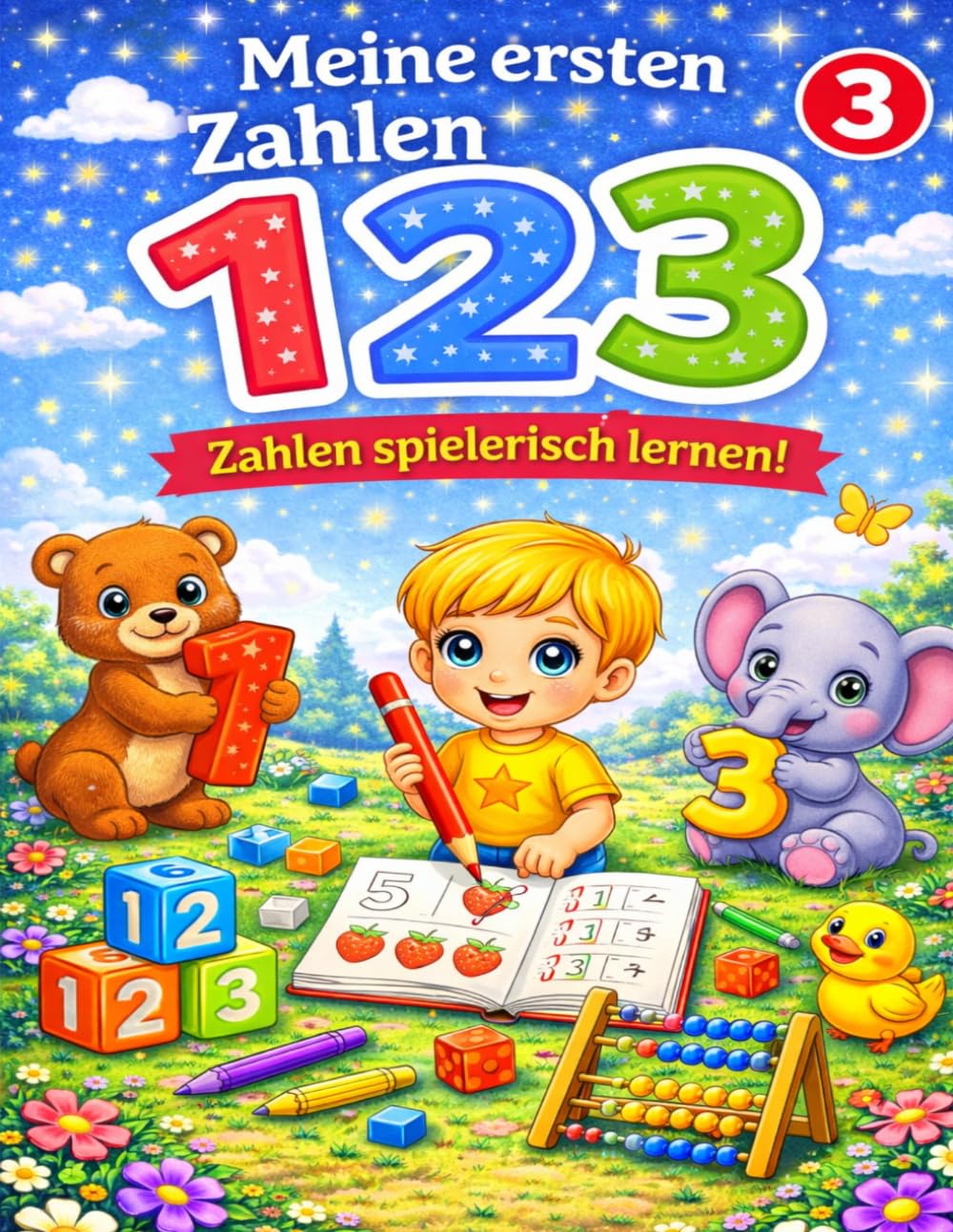 Meine ersten 123 Zahlen: Spaßiges Zahlen-Lern-und Ausmalbuch (Mein erstes Schuljahr)