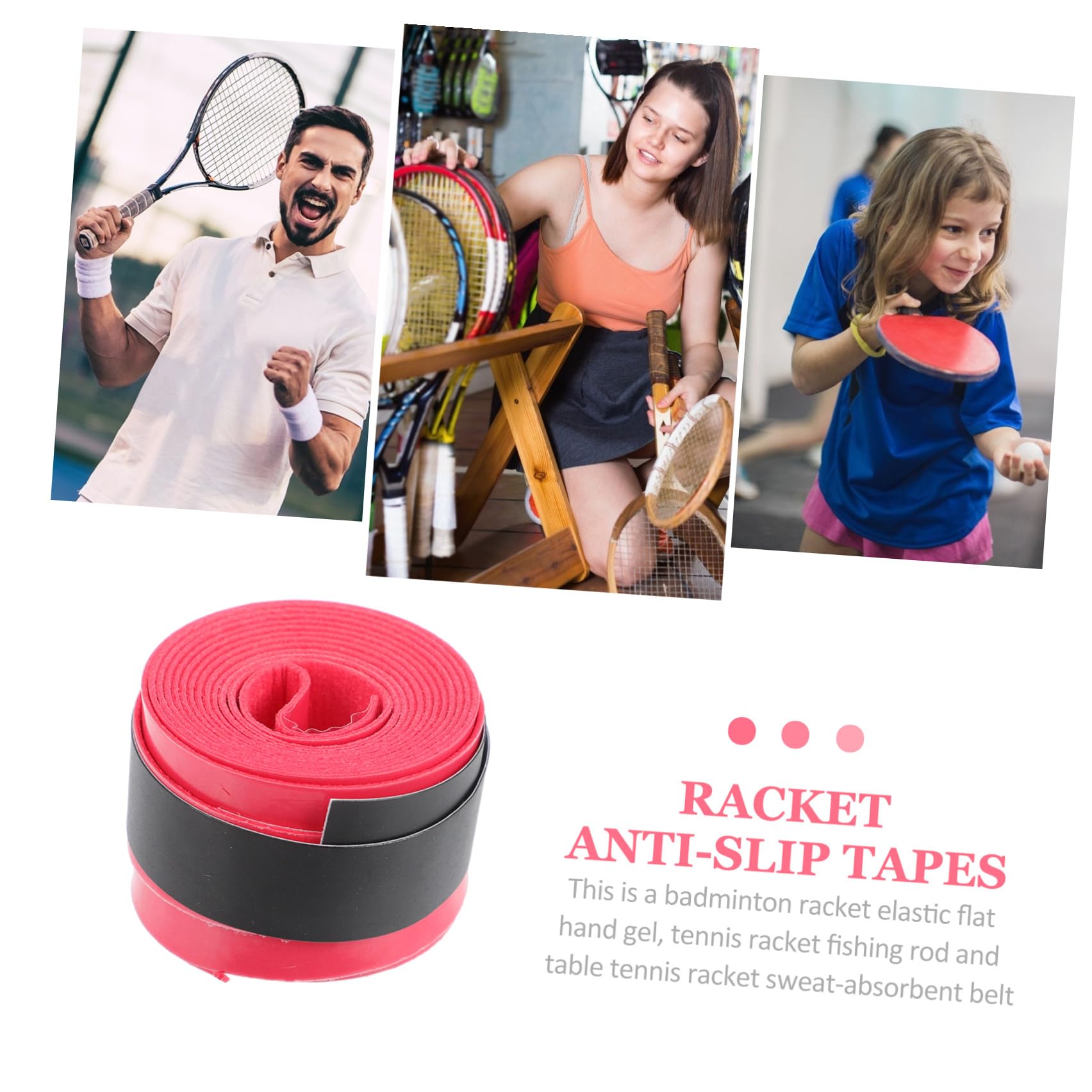 BESPORTBLE Cintas para Raqueta de Tenis y Bádminton Absorbentes y Antideslizantes, 60 Unidades, Material PU, Banda para Sudor, Uso Deportivo en Tenis y Bádminton