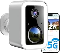 vebiliki 2K Wireless Outdoor Security Camera: Free Cloud Storage, Spotlight Siren, AI Detection, 6-Month Battery, 5GHz WiFi, IP66 Waterproof
