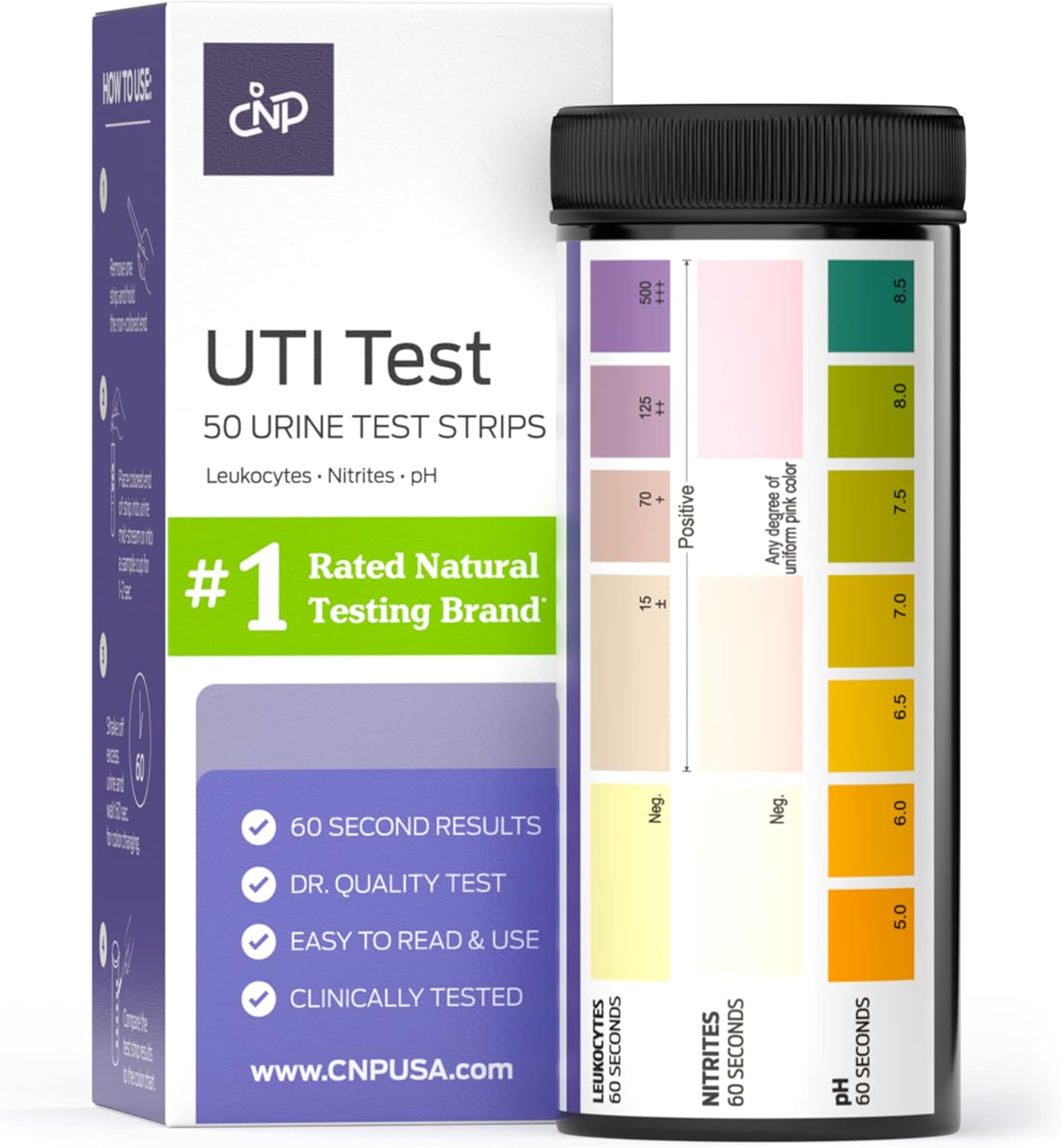 UTI Test Strips & Kit UTI Testing Kit, 50 Count Test
