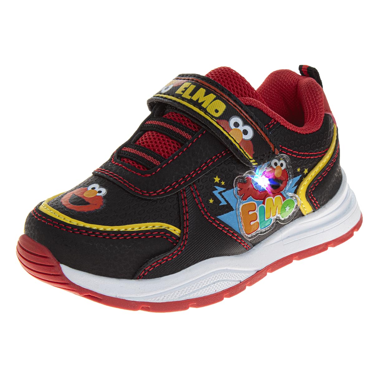 Sesame Street Sneakers for Kids with Led Light Breathable Running Tennis Athletic Shoes for Boy Girl 5-10 Toddler 11 Little Kid
