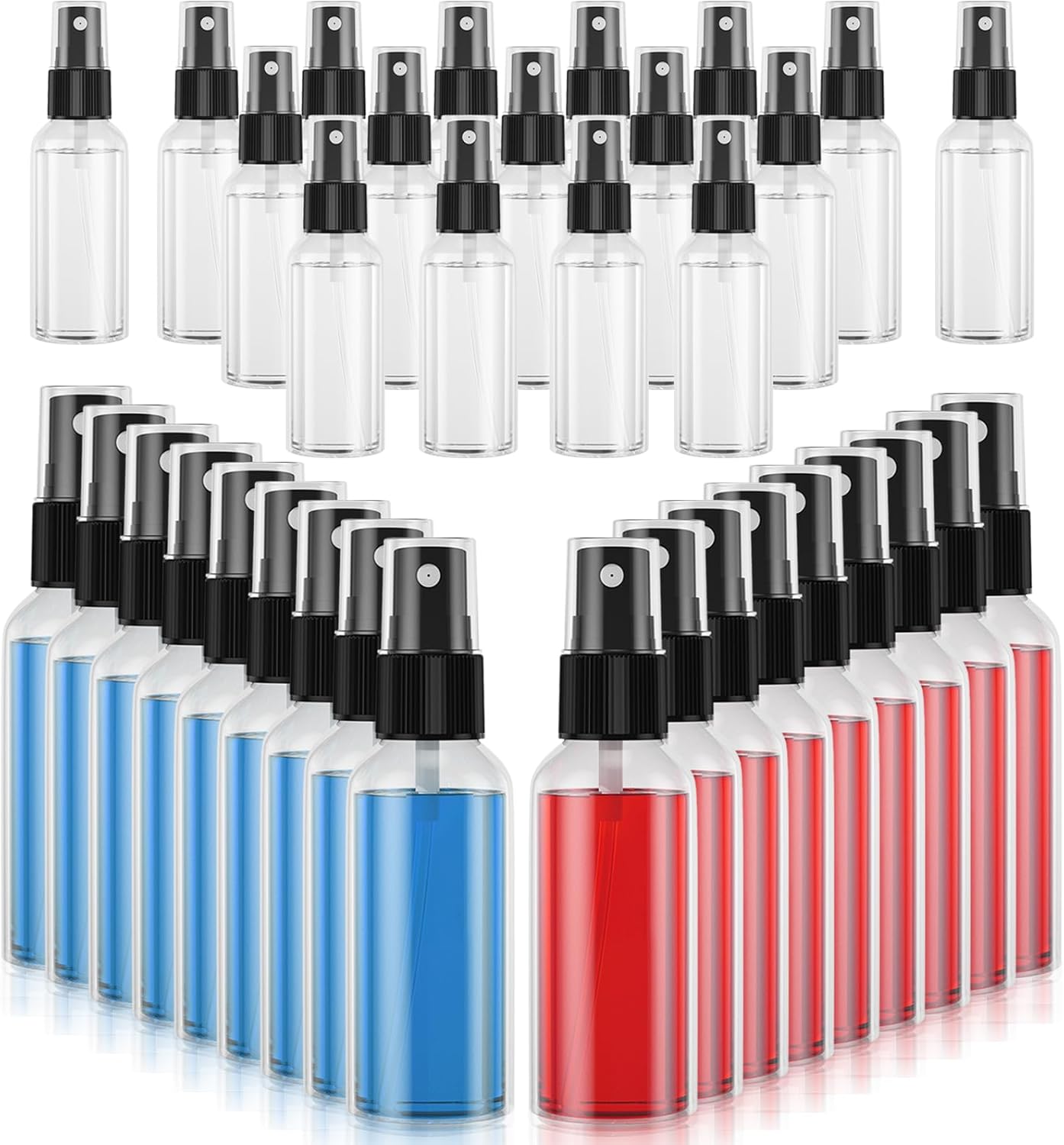 EPHECH 50PCS Small Spray Bottle, 4oz/120ml Travel Spray Bottle Clear Fine Mist Spray Bottles Plastic Empty Refillable Spray Bottles for Skin Care, Hair Care, Plant Care & Home Cleaning