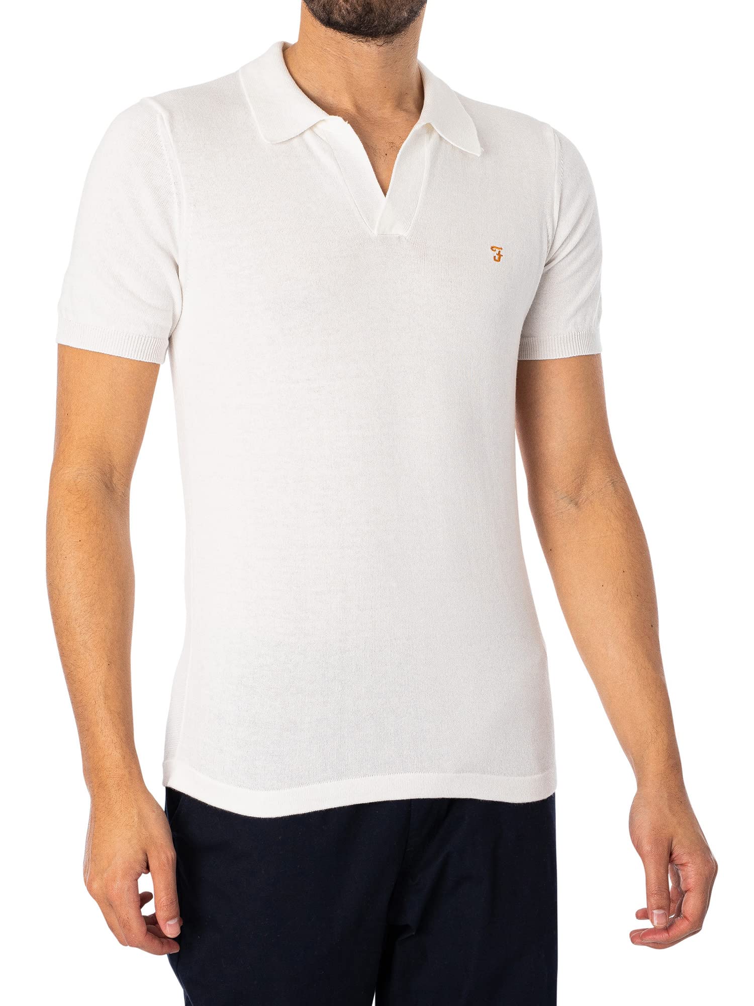 FarahMen's Purcell Knitted Polo Shirt, White
