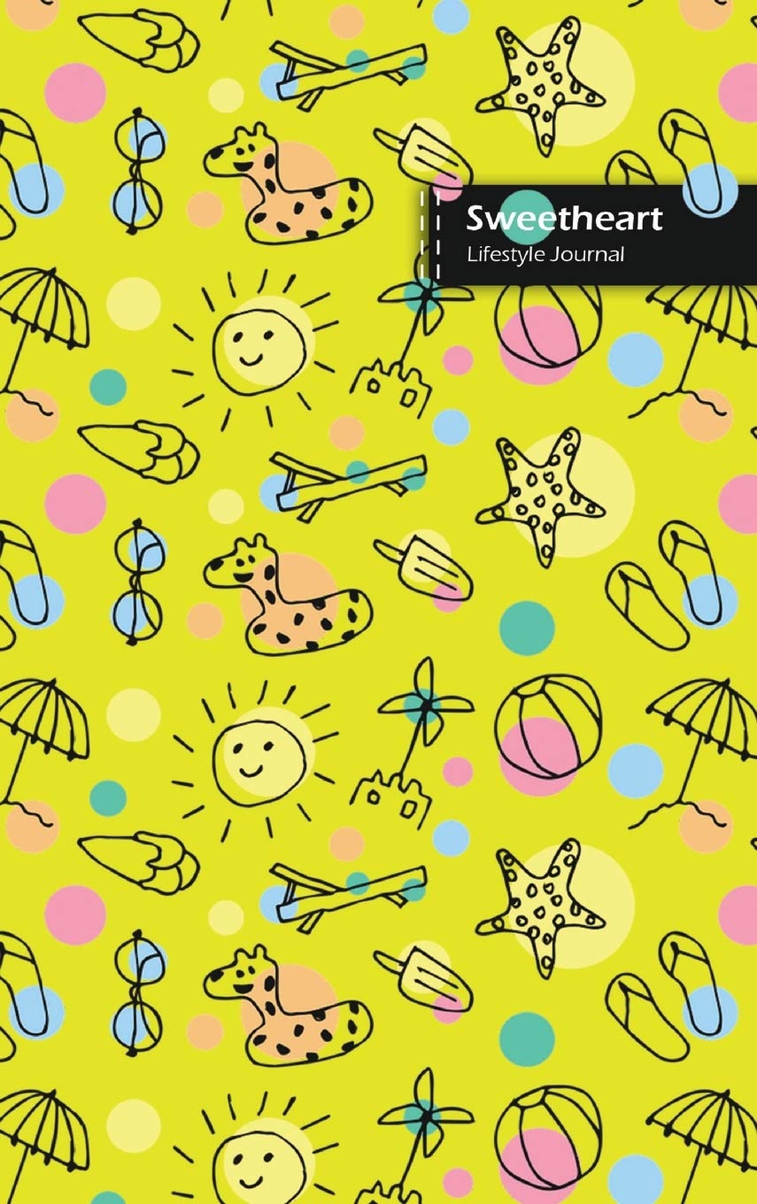 Sweetheart Lifestyle Journal, Blank Write-in Notebook, Dotted Lines, Wide Ruled, Medium Size (A5) 6 x 9 In (Yellow)
