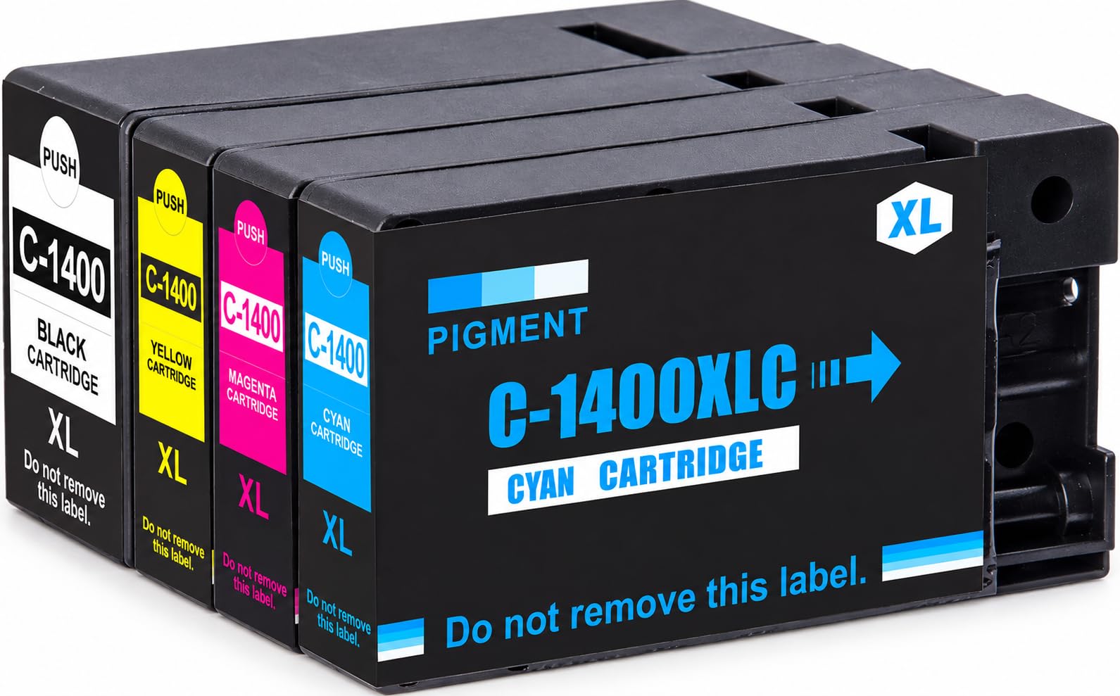 NexNova® Ink Cartridge PGI 1400XL Compatible with Canon High Yield (4 Pack Black Cyan Magenta Yellow) Compatible for MAXIFY MB2040 MB2140 MB2340 MB2740