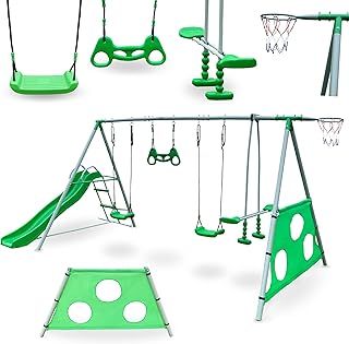 Spielplatz-Set mit Rutsche und Fußballwand