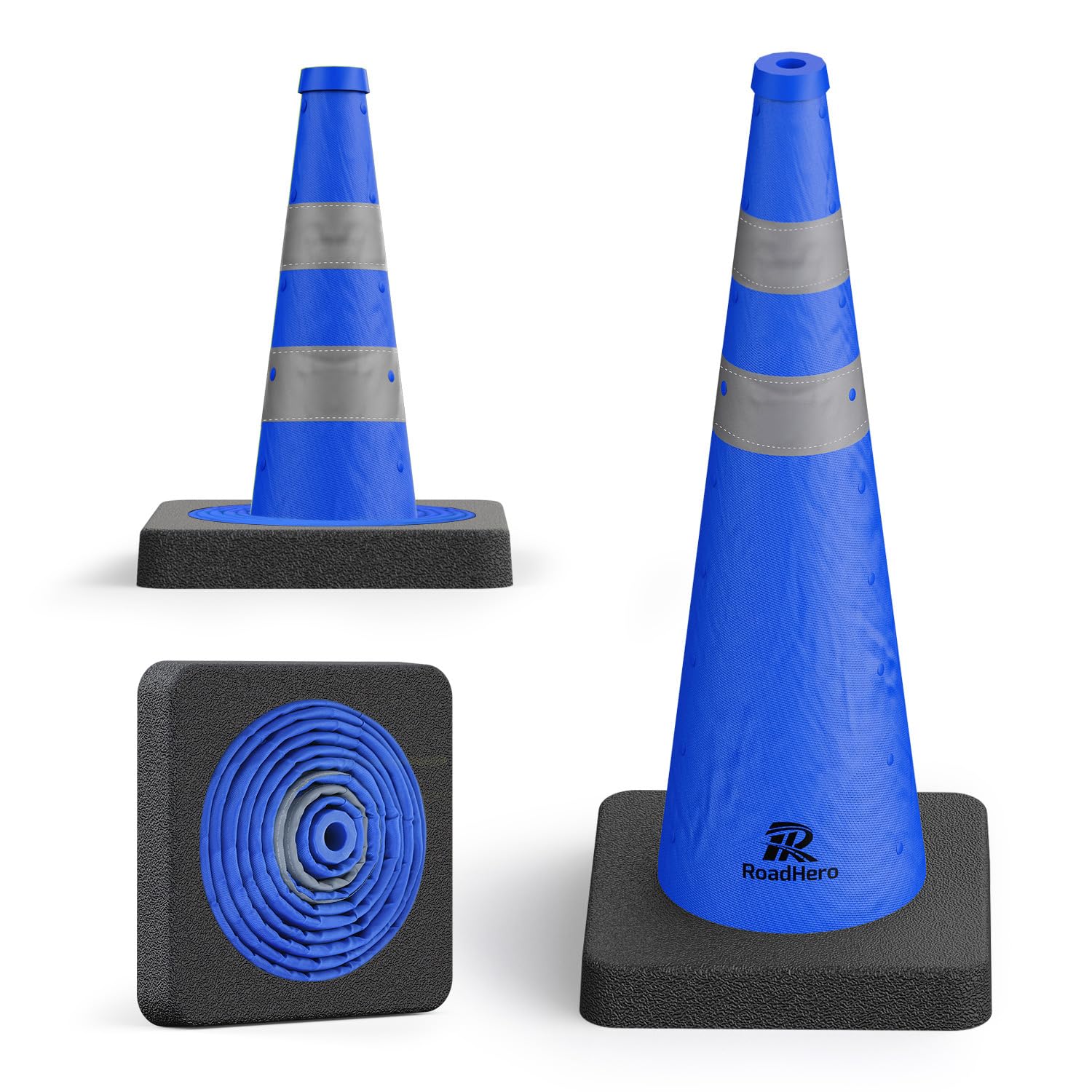 Snapklik.com : RoadHero 1 Pack 28 Inch Collapsible Traffic Safety Cones