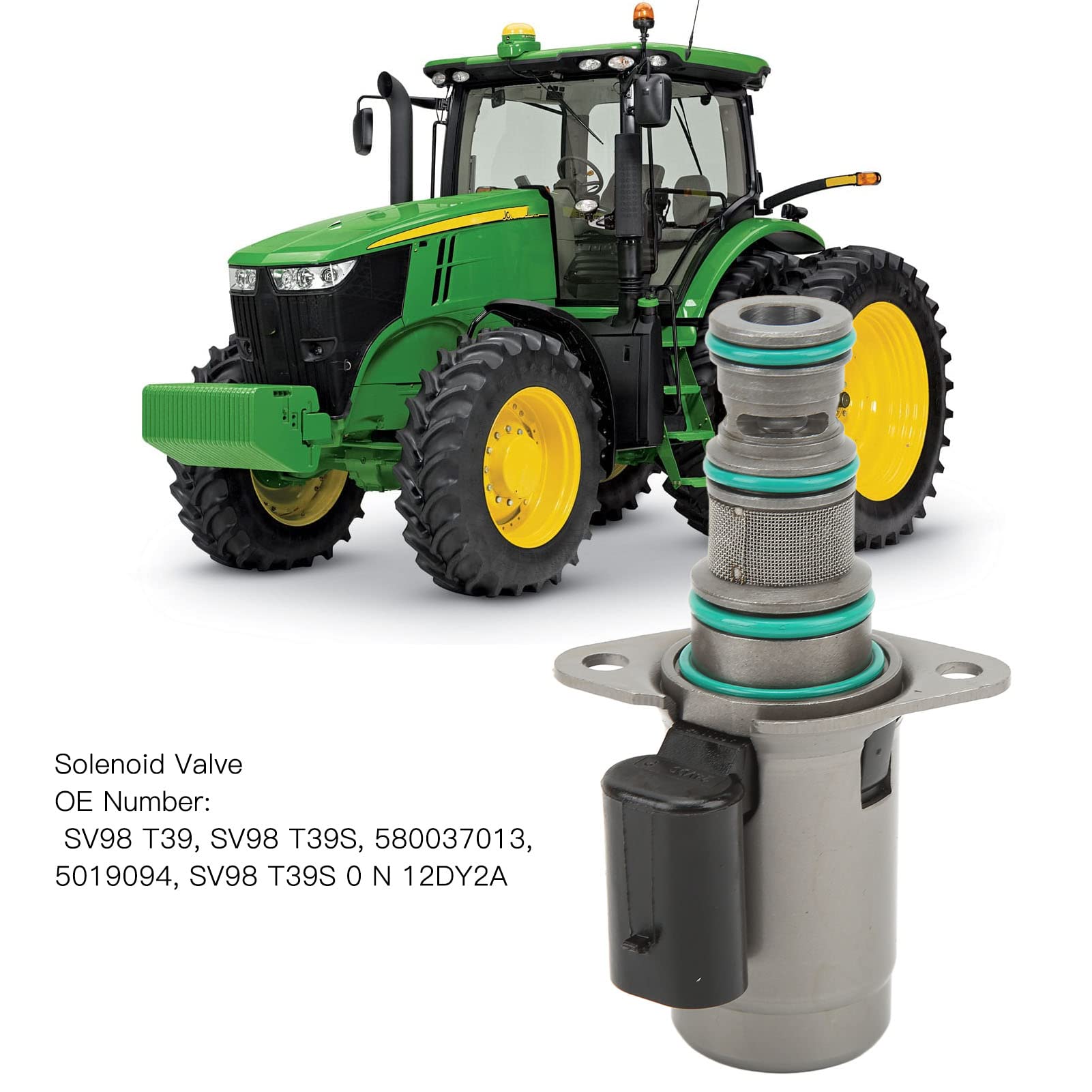 Électrovanne de Pompe Hydraulique, Longue Durée de Vie Pratique SV98 T39 Réponse Rapide pour Tracteur (12V)