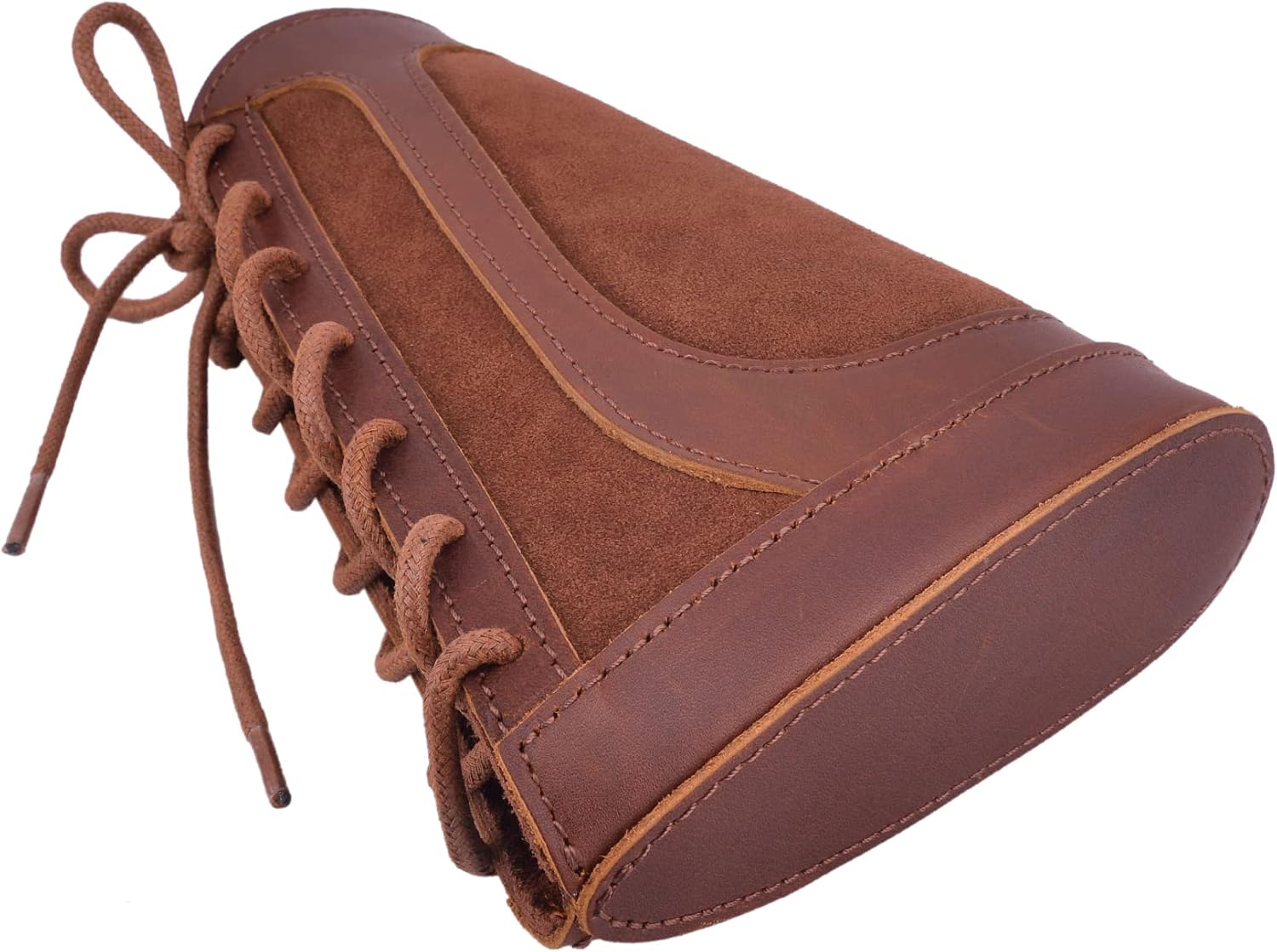 Full Grain Leather Gun Buttstock Cheek Rest Raiser Holder Pouch Case For Rifles