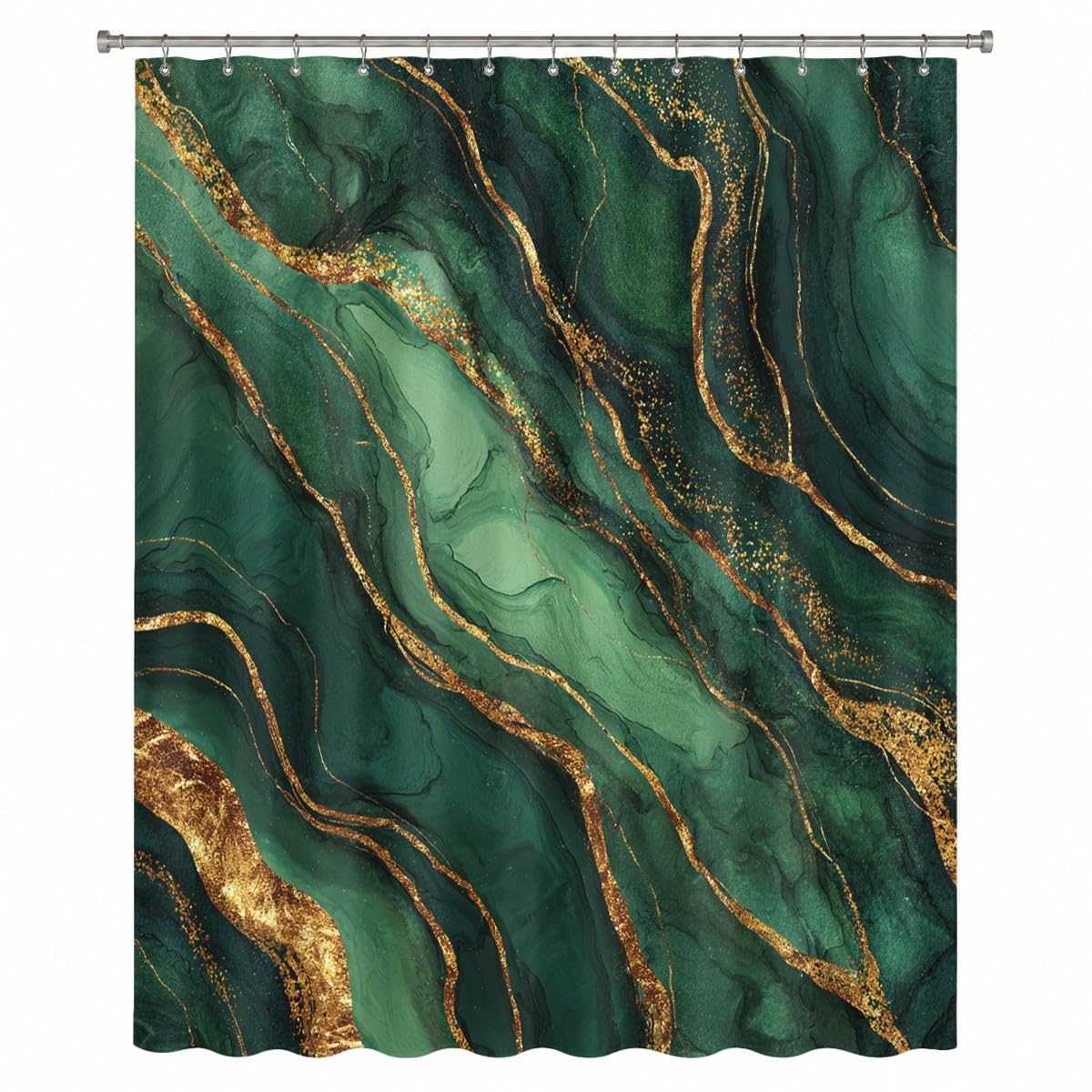 Verde Scuro Tenda Doccia 240x200 cm Asciugatura Rapida, Facile da Pulire