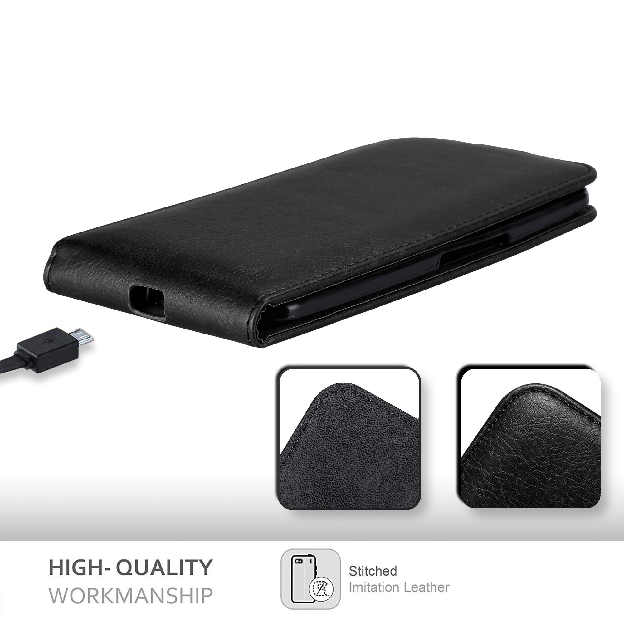 Custodia Compatibile Con Motorola Nexus 6 In Nero Marrone