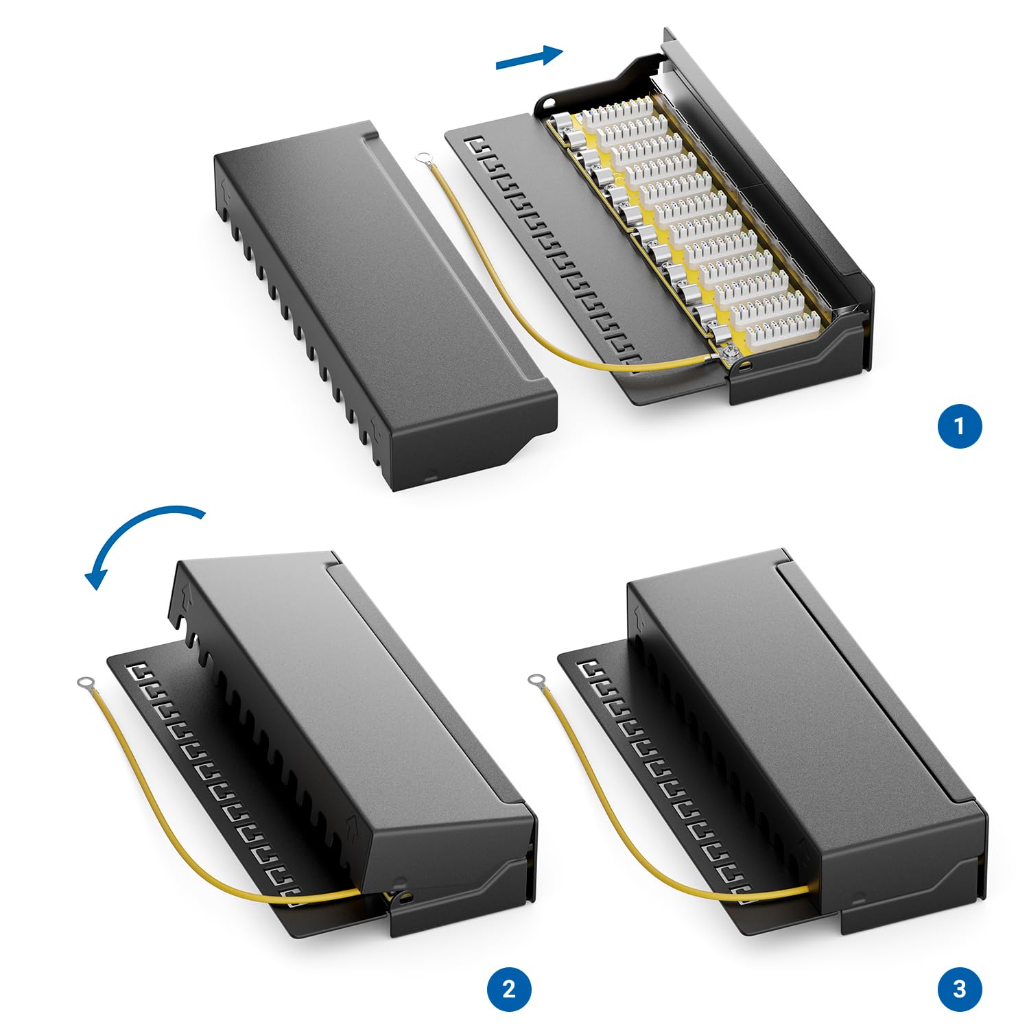 Patchpaneel | Cat6 S/FTP | 12 poorten (Desktop, Wit