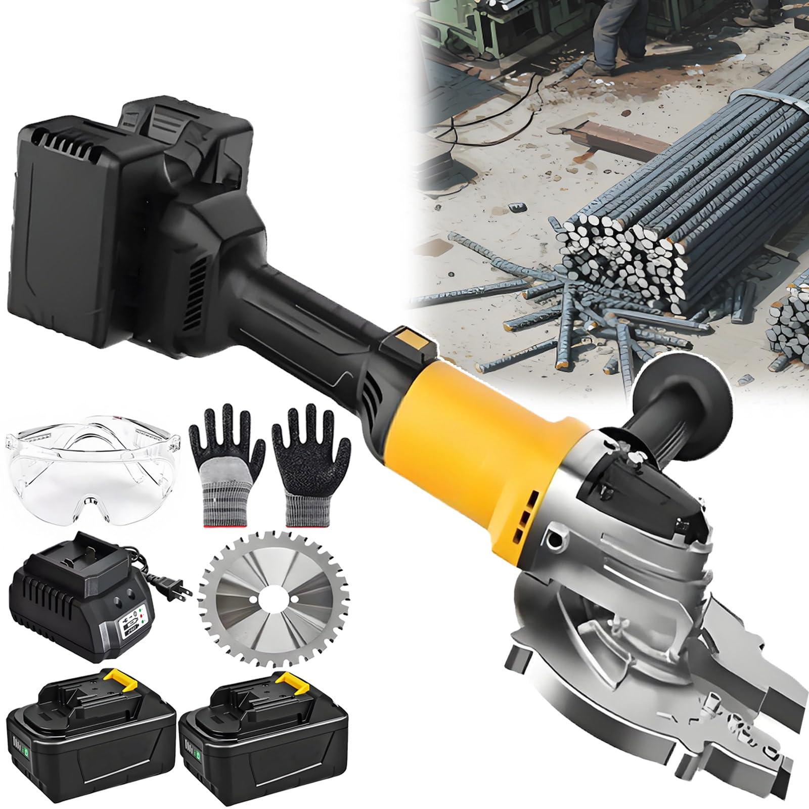 Cisaille electrique 2000w brushless avec deux batteries pour metal dur