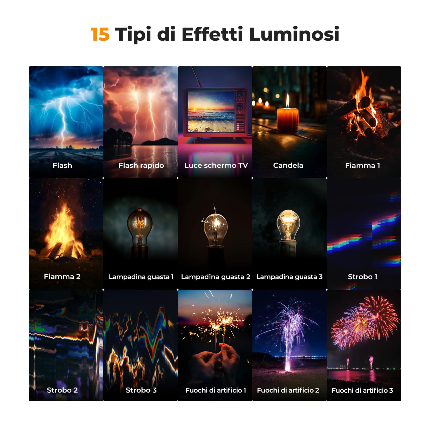 K&F CONCEPT Luce Video LED Bicolore, Luce di Riempimento Fotografica Portatile da 2000 mAh, 15 Effetti di Luce, 2500K-9900K, CRI 96+, per Vlogging, Selfie, Fotografia di Oggetti, Nero