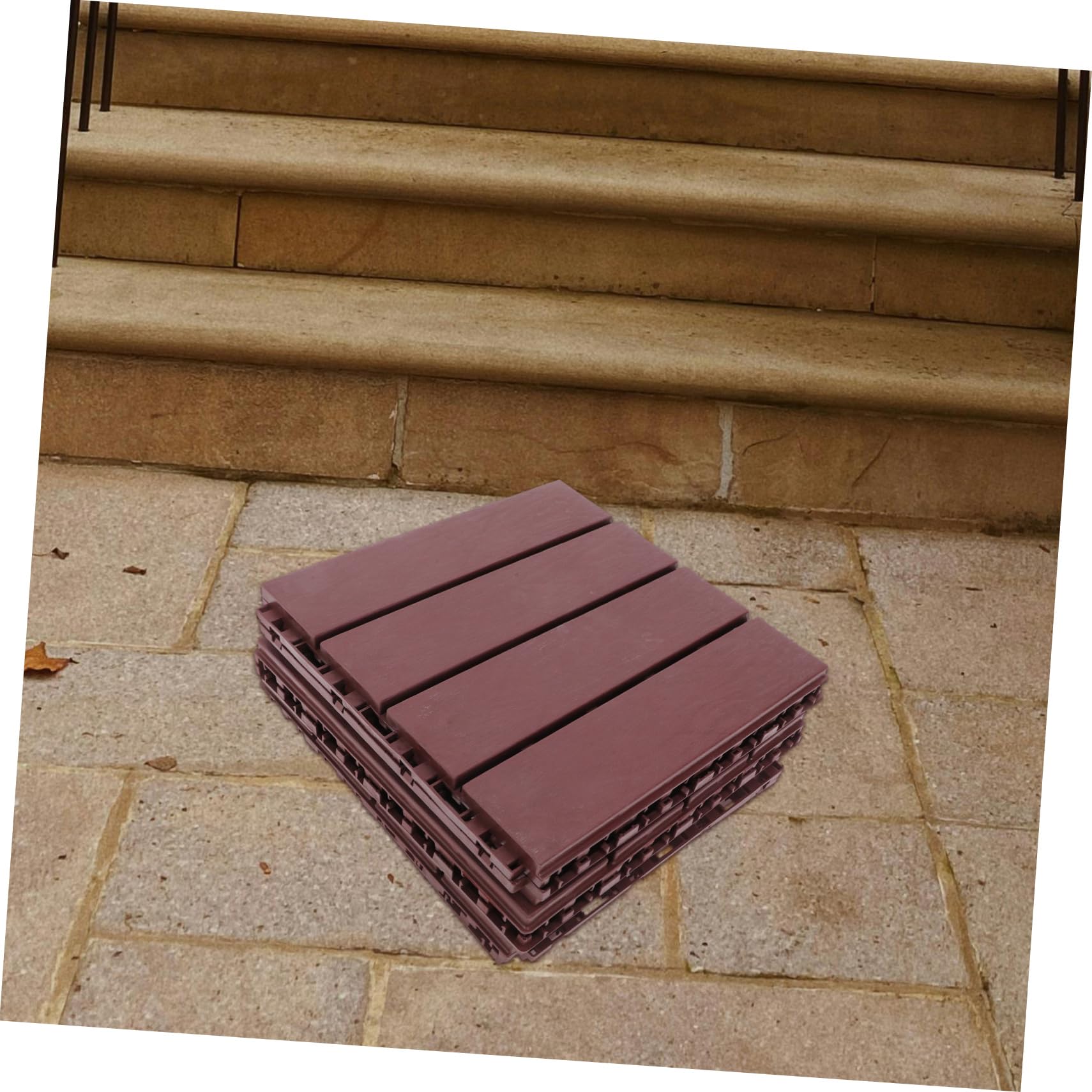 Baldosas Entrelazadas de Plástico para Terraza, 6 Piezas