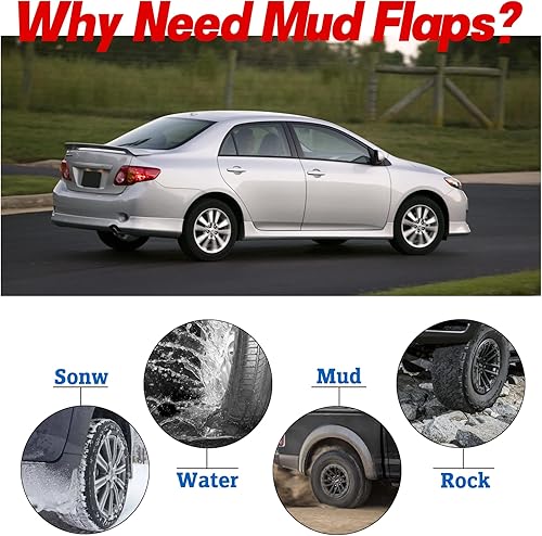 Miniatura 2 de BDFHYK Protectores contra salpicaduras de barro, 4 unidades de protectores de lodo laterales delanteros y traseros compatibles con Toyota Corolla