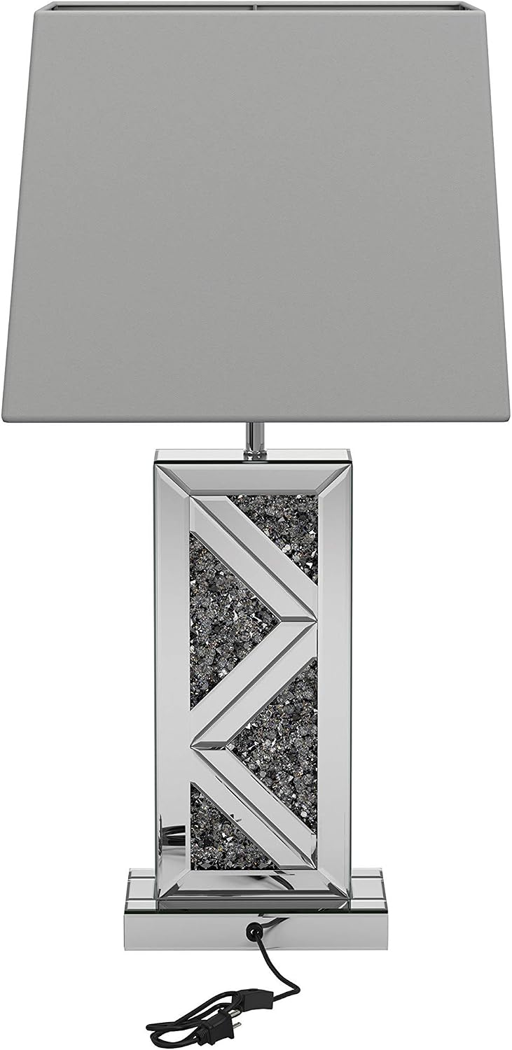 Geometric Base Table Lamp Silver
