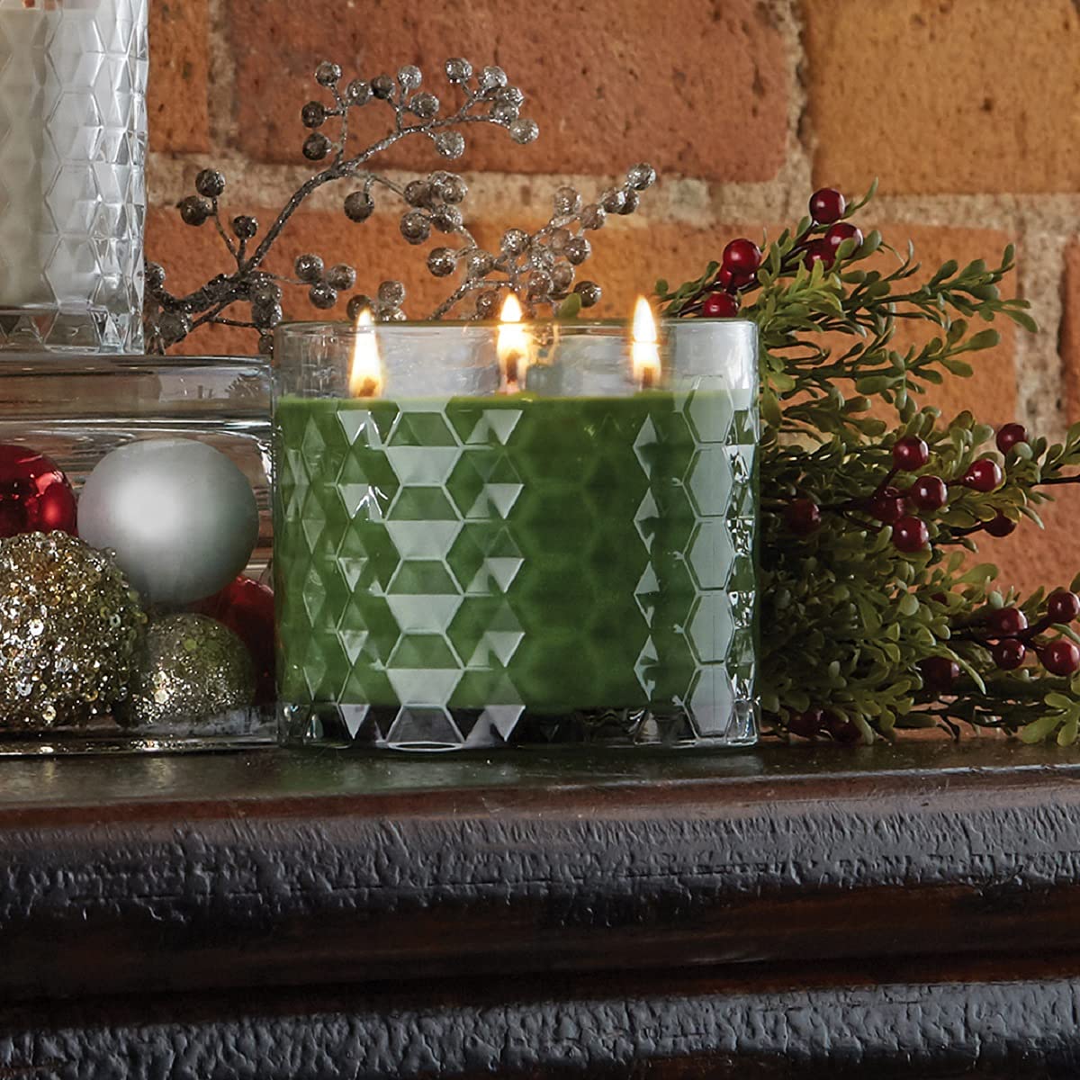 Root Candles Świeca zapachowa z mieszanki wosku pszczelego o strukturze plastra miodu, 350 ml, zimowy balsam