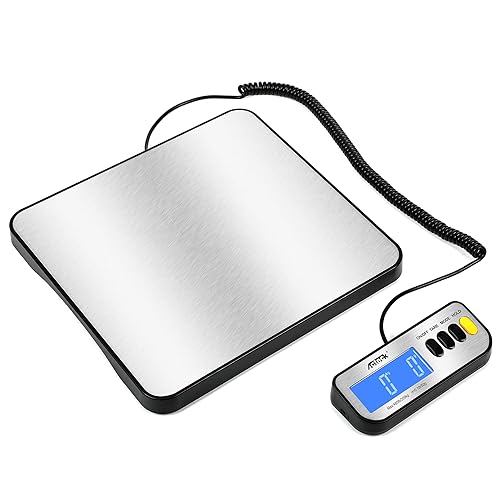 Miniatura 3 de Acteck A-LX460 - Báscula digital de 460 libras x 0.1 libras para envíos y postales con gran plataforma de acero inoxidable, baterías y adaptador de