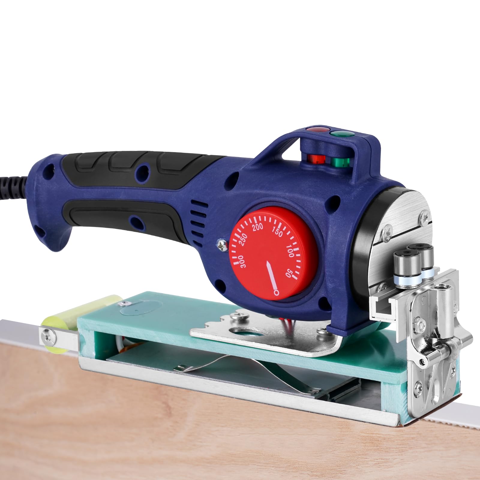 YUCHENGTECH Encoladora de Cantos Manual Portátil Encoladora de Cantos Termofusible 50-300℃ Temperatura Ajustable para 0-60 mm Cinta Tapacantos Adhesiva Termofusible