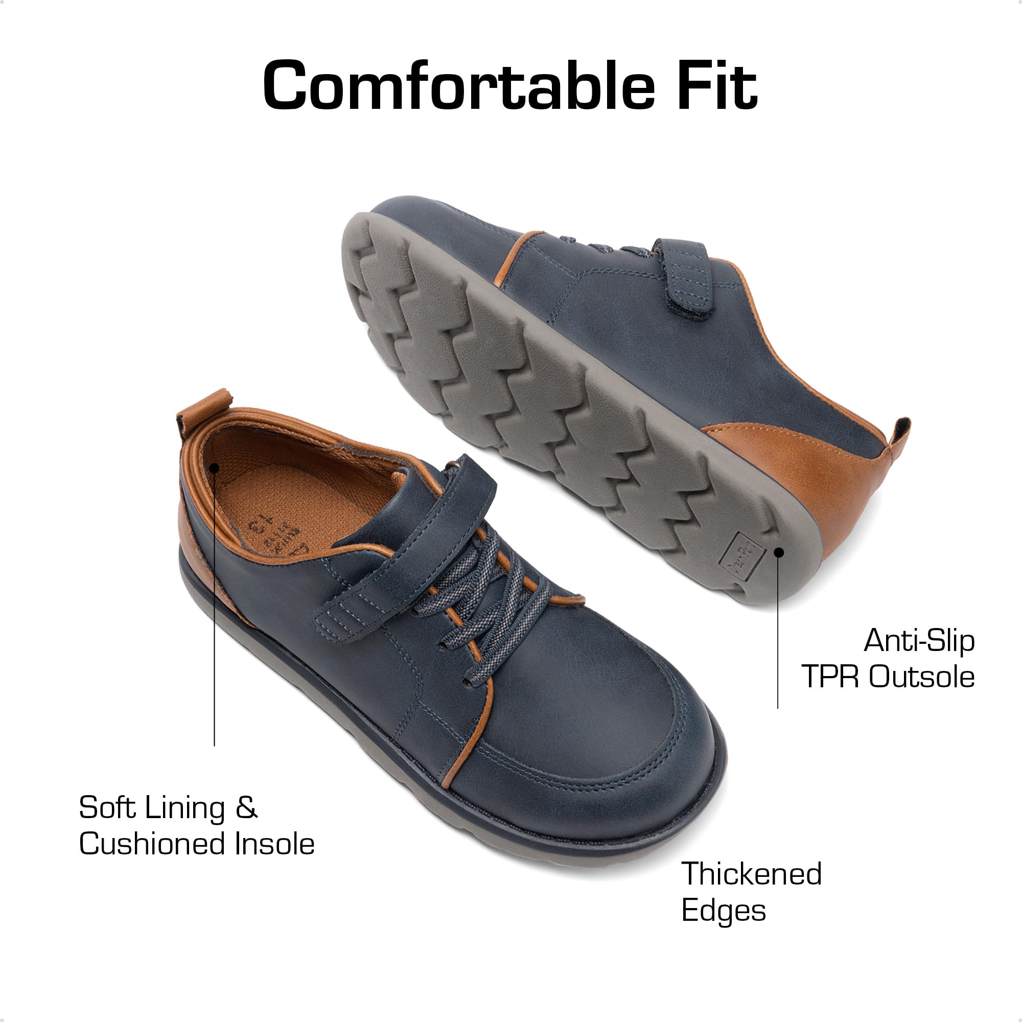 DREAM PAIRS Chłopięce buty dresowe Sneaker Casual Oxfords formalne buty szkolne dla małych dzieci i małych dzieci