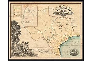 Vintage Texas Map - US History Classroom Posters