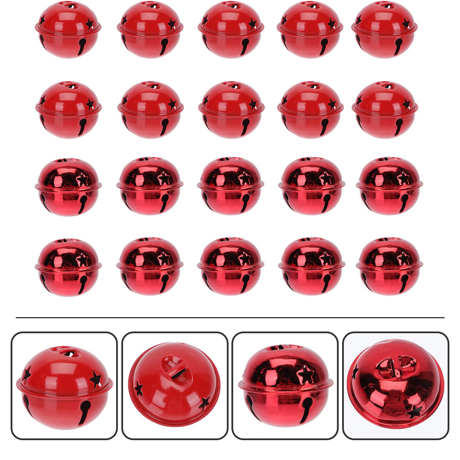 Didiseaon 100 Unidades Campanas Pequeñas DIY de 50mm para Navidad, Hierro