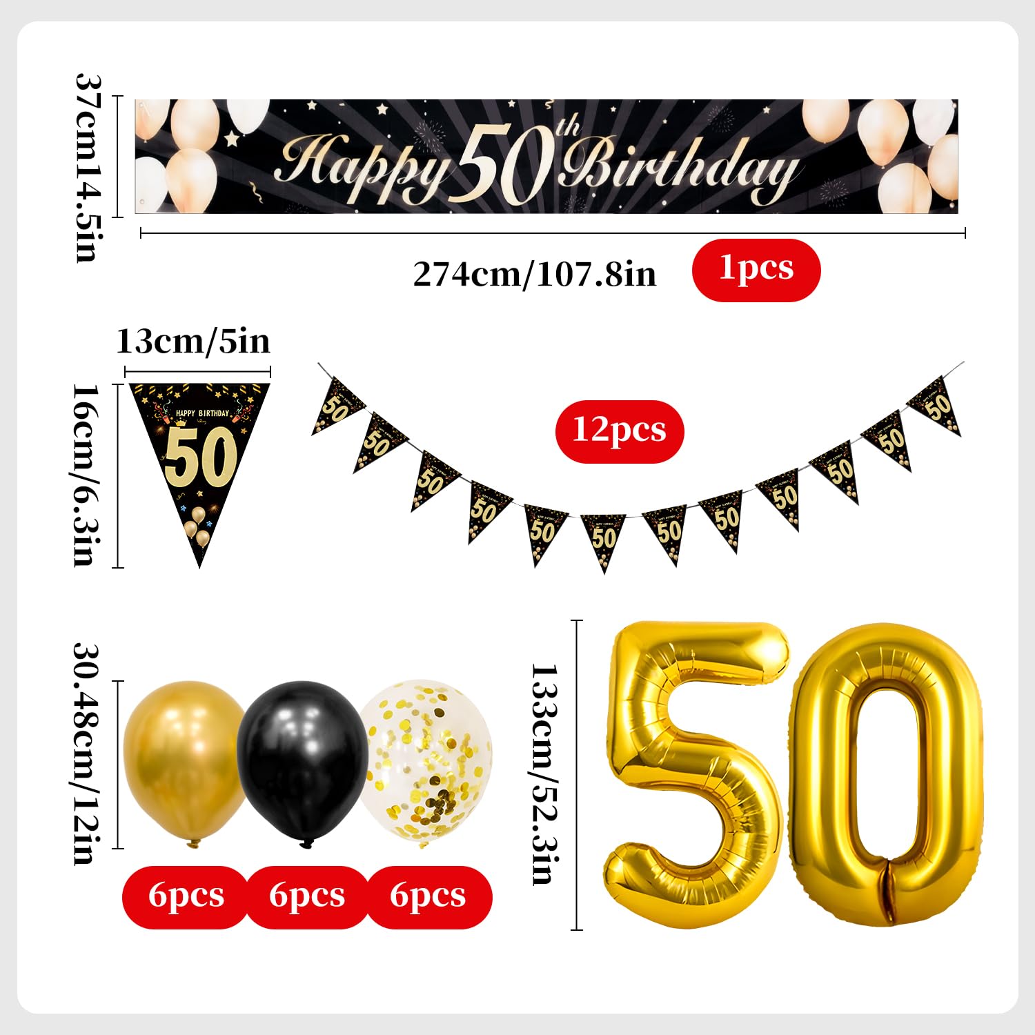 Banner Happy Birthday 50 jaar, 50e verjaardag feest decoratie deur achtergrond zwart goud voor mannen vrouwen achtergrond voor 50e verjaardag 50 jaar jubileum 30 × 180 cm Banner Happy Birthday 50 jaar, 50e verjaardag feest decoratie deur achtergrond zwart goud voor mannen vrouwen achtergrond voor 50e verjaardag 50 jaar jubileum 30 × 180 cm