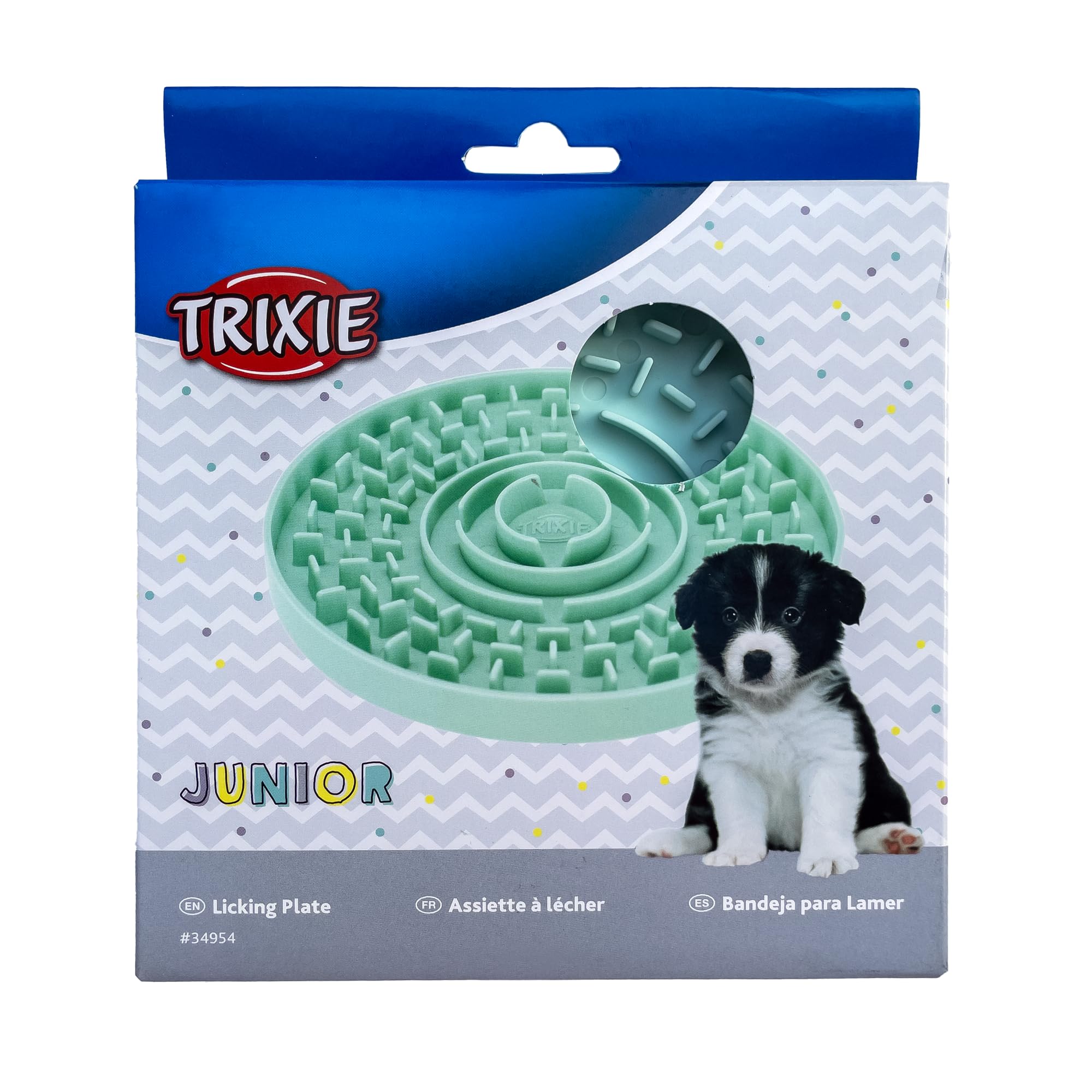 TRIXIE Mata do lizania dla dzieci 15 cm, powolny karmnik dla zwierząt domowych, dla psów i kotów
