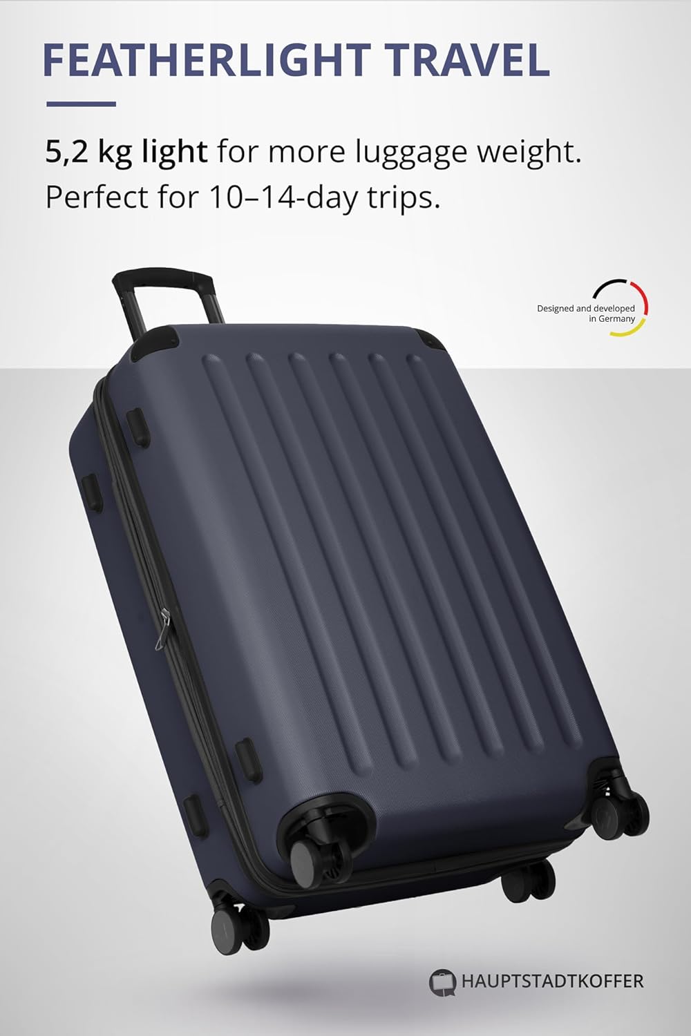 HAUPTSTADTKOFFER Spree Luggage Suitcase Hardside Spinner Trolley Expandable 28¡° TSA Darkblue