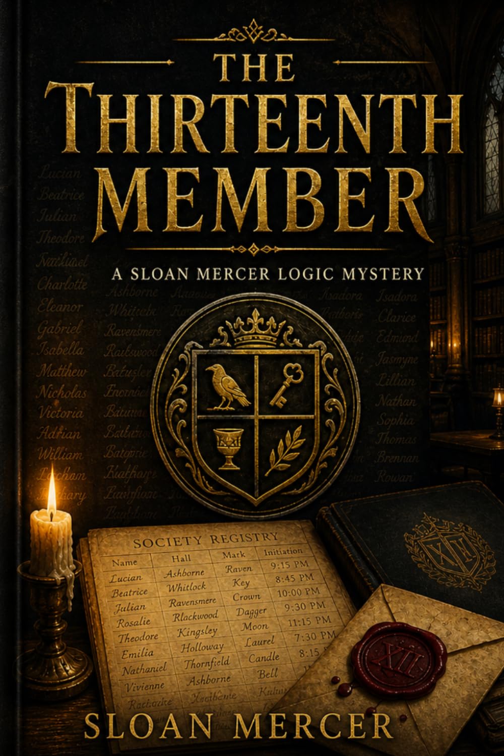 The Thirteenth Member: A Dark Academia Logic Puzzle Mystery (Sloan Mercer Logic Puzzle Mysteries)