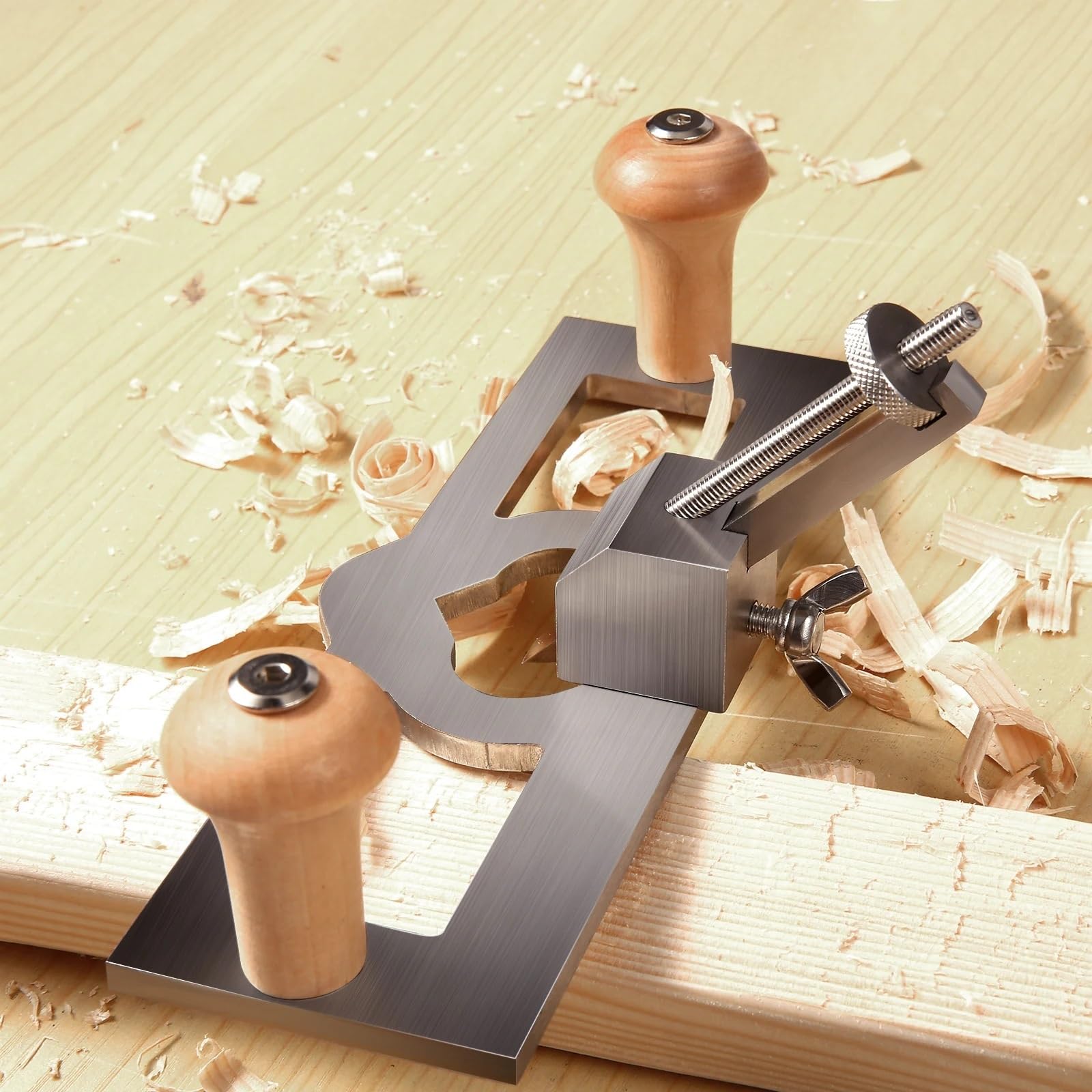 Cepillo Madera, Cuchilla de corte ajustable for carpintería de madera Tope de profundidad Biseladora Ranuradora Cepilladora Herramientas manuales for trabajar la madera