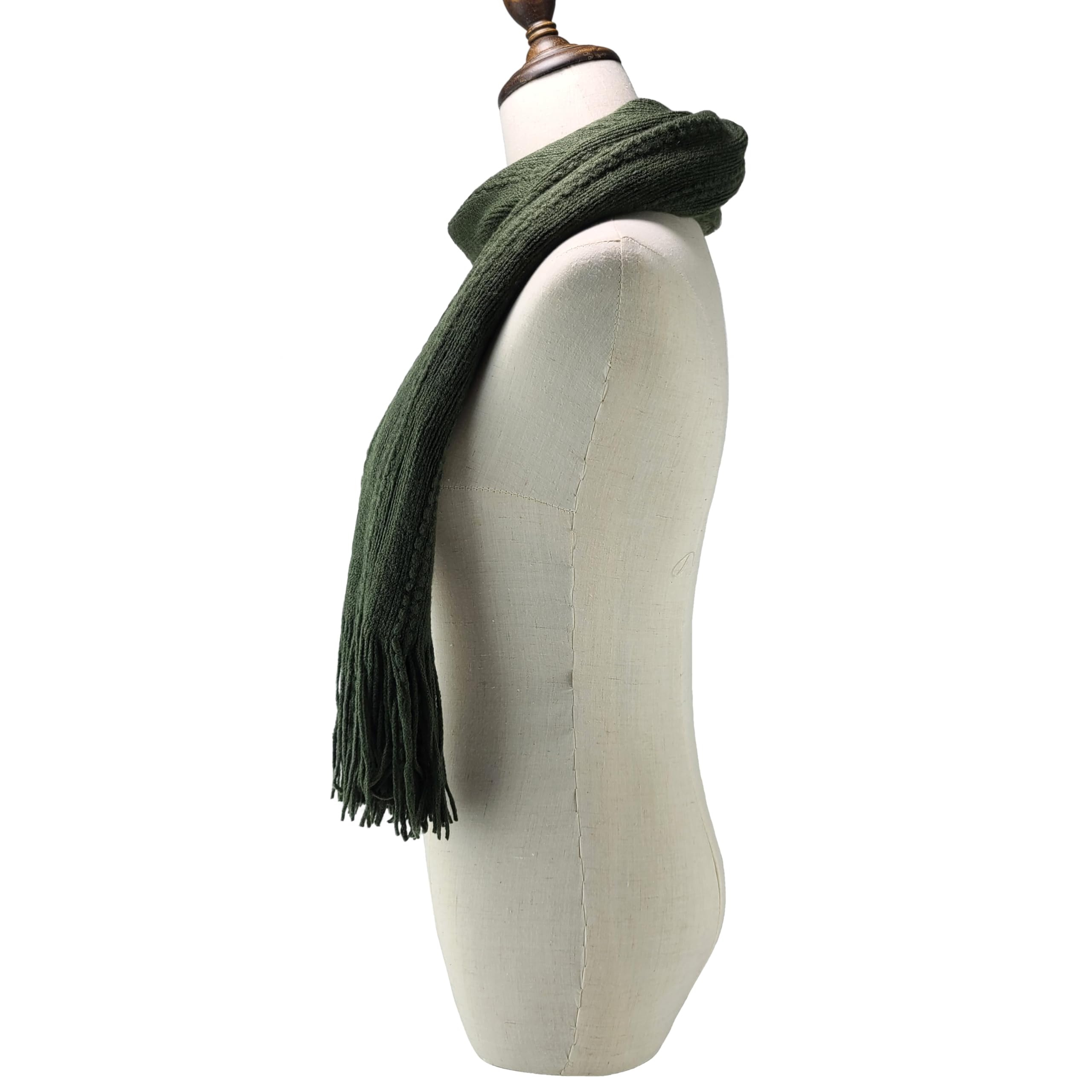 BRUCERIVER Sciarpa e guanti da donna a maglia con funzione touch screen cashmere sensazione cavo design (Christmas Green Touchscreen)