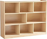SUNHY Montessori 8-Section Wooden Toy Storage Shelf - Kid-Height Organizer for Playroom, Classroom, Daycare & Preschool