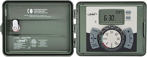 Miniatura 10 de Temporizador de sistema de pulverización con panel de giro, para exterior, de la marca Orbit, Verde